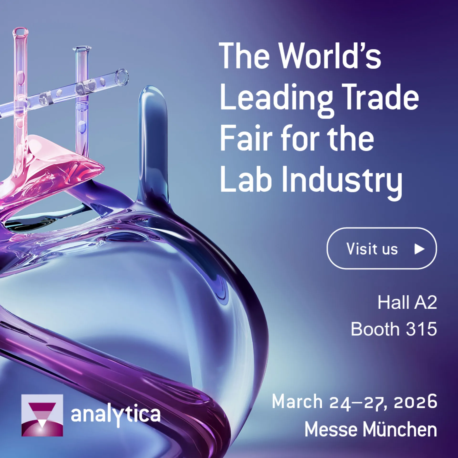 analytica 2026 | Messe München | Besuchen Sie das Labmix24 Team: Halle A2, Standnummer 315
